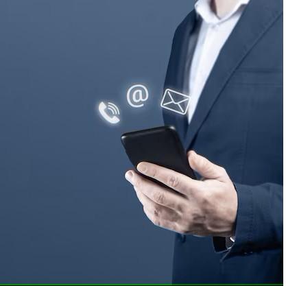 man holding phone